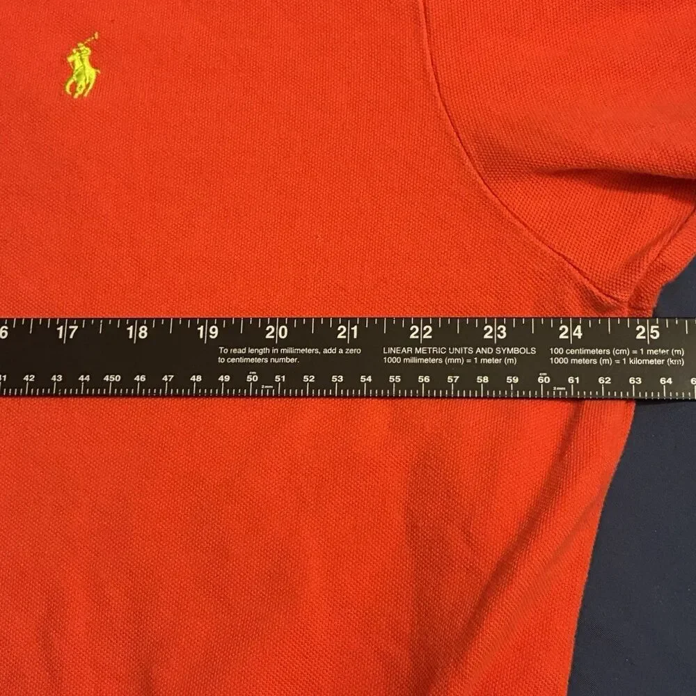 Ralph Lauren Polo Shirt Mens XLarge Red 2 Button Pony Casual Short Sleeve
